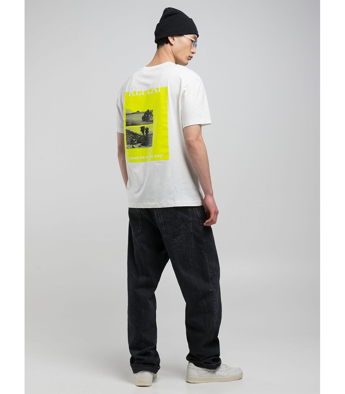 リラックスフィット ベーシックジャ－ジーコットンプリントTシャツ 詳細画像 ホワイト 5